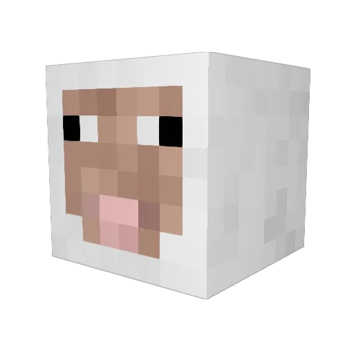 Cook_Sheep Minecraft avatar head, 3D render