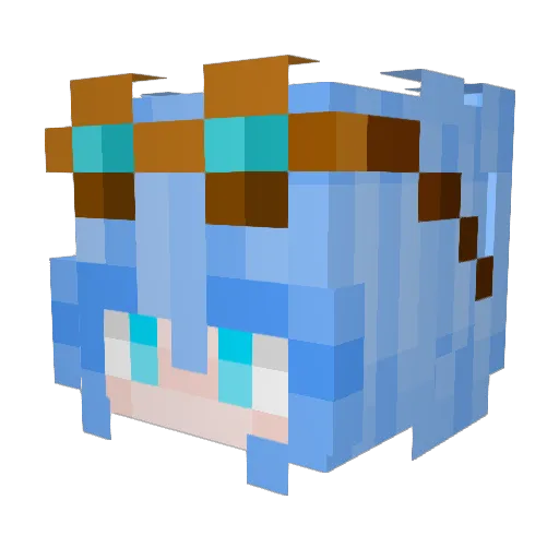 Cookedbread2662 Minecraft avatar head, 3D render