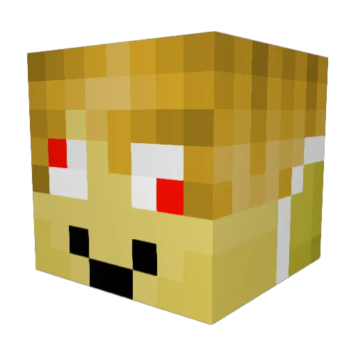 Cookegamer5 Minecraft avatar head, 3D render