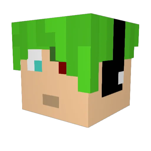 Cookeh12 Minecraft avatar head, 3D render