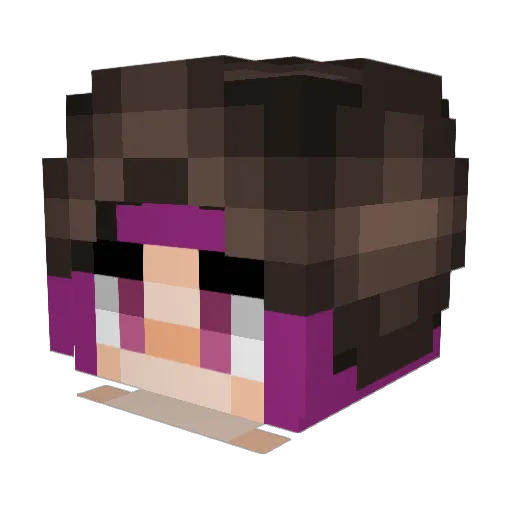 CookehMuffinz Minecraft avatar head, 3D render