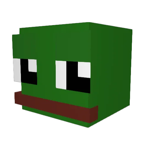 Cookeiys Minecraft avatar head, 3D render
