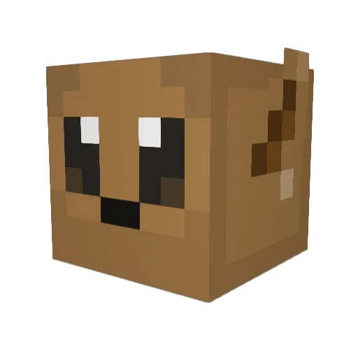 CookiEvee Minecraft avatar head, 3D render