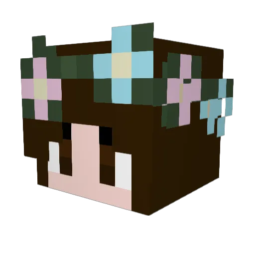 Cookie004 Minecraft avatar head, 3D render