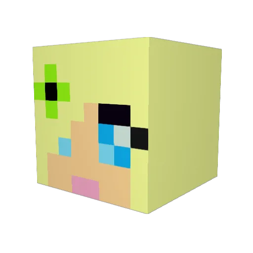 Cookie239 Minecraft avatar head, 3D render