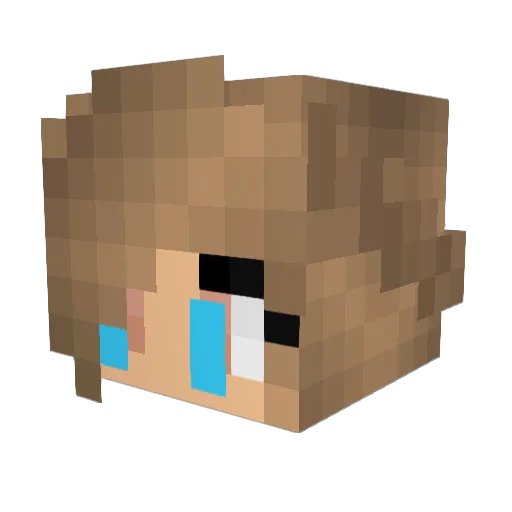 Cookie2O1O Minecraft avatar head, 3D render