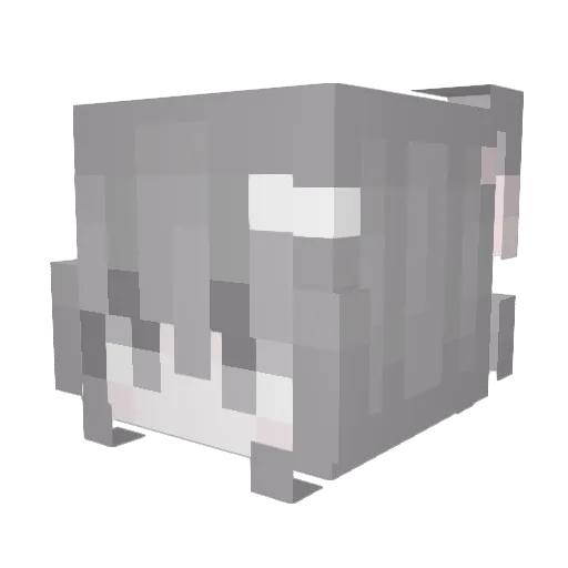 Cookie Minecraft avatar head, 3D render