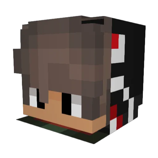 CookieBear Minecraft avatar head, 3D render