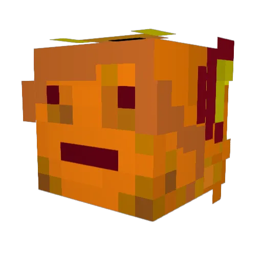 CookieBrunch Minecraft avatar head, 3D render