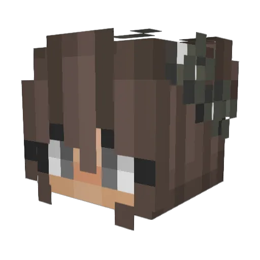 CookieBunny18 Minecraft avatar head, 3D render