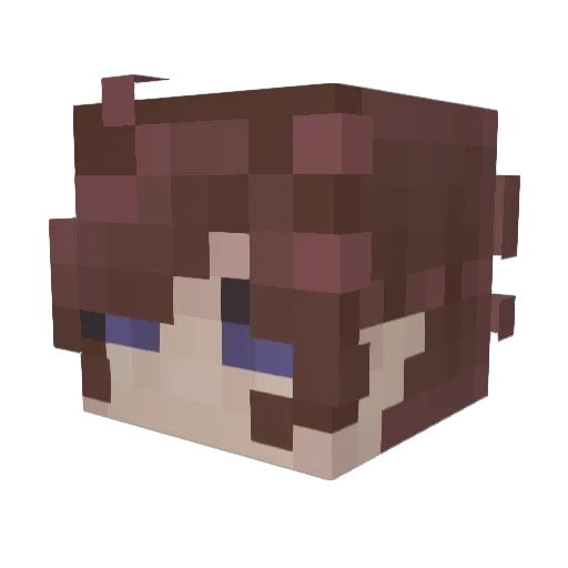 CookieButACat Minecraft avatar head, 3D render