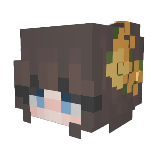 CookieCatlover Minecraft avatar head, 3D render