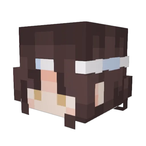 CookieChan99 Minecraft avatar head, 3D render