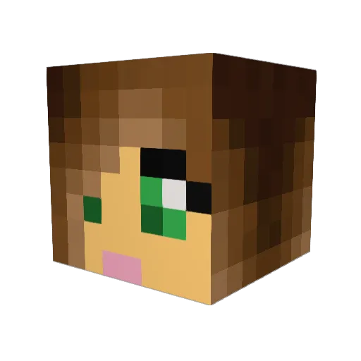CookieChaotic Minecraft avatar head, 3D render