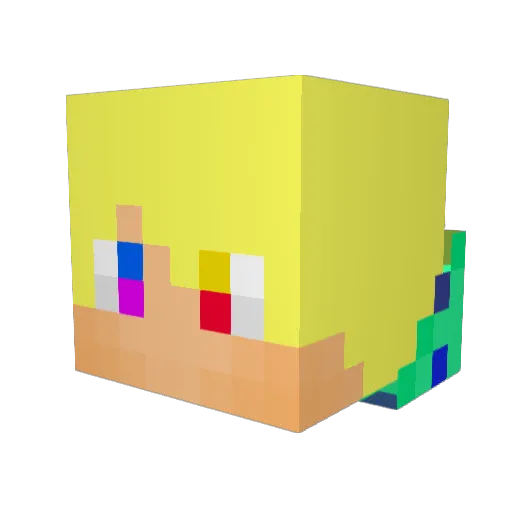 CookieCloud Minecraft avatar head, 3D render