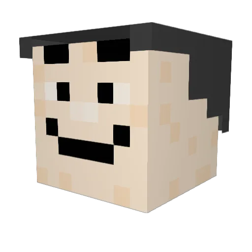 CookieContainer Minecraft avatar head, 3D render