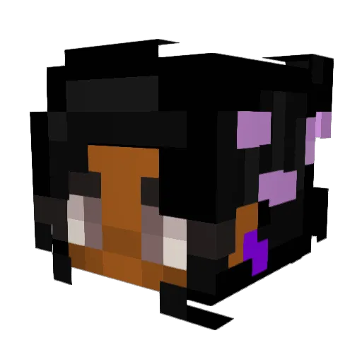 CookieCoohii Minecraft avatar head, 3D render