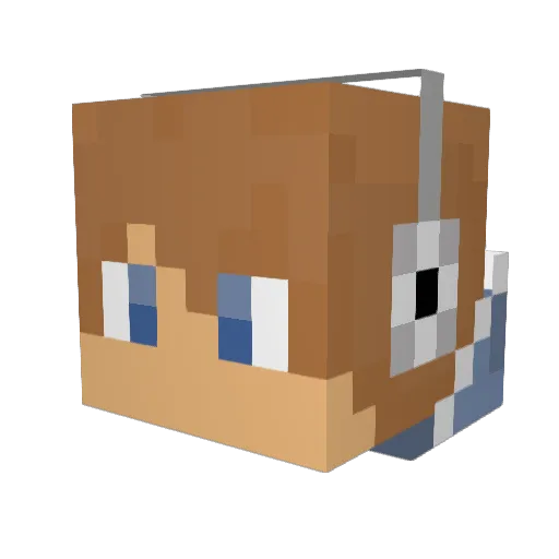 CookieCream Minecraft avatar head, 3D render
