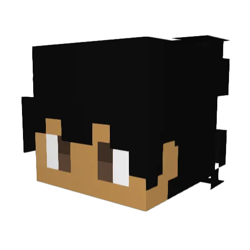 CookieCreature Minecraft avatar head, 3D render