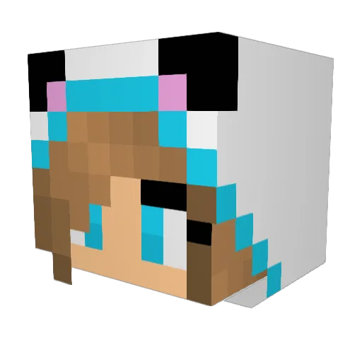 CookieCrumble33 Minecraft avatar head, 3D render