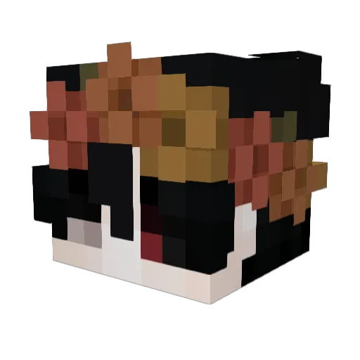 CookieDEKAA Minecraft avatar head, 3D render