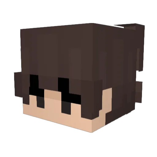 CookieDaCarrot Minecraft avatar head, 3D render