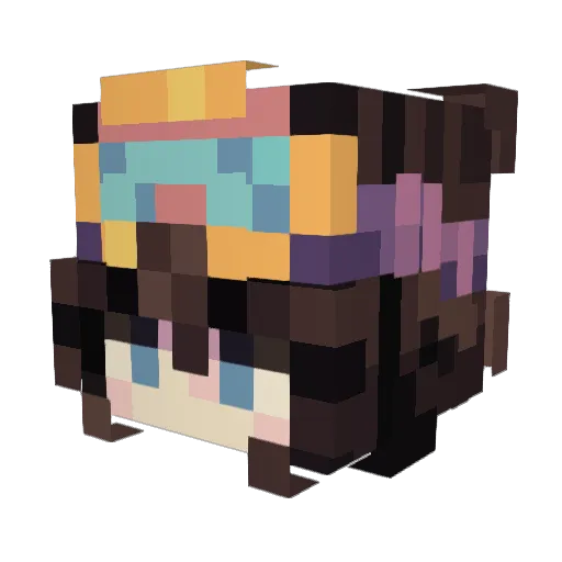 CookieDanger Minecraft avatar head, 3D render