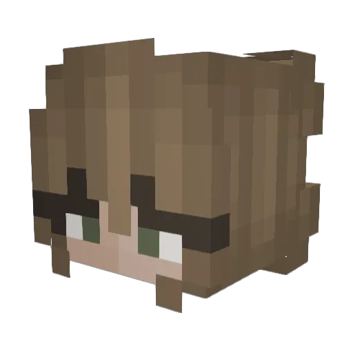 CookieDough2013 Minecraft avatar head, 3D render