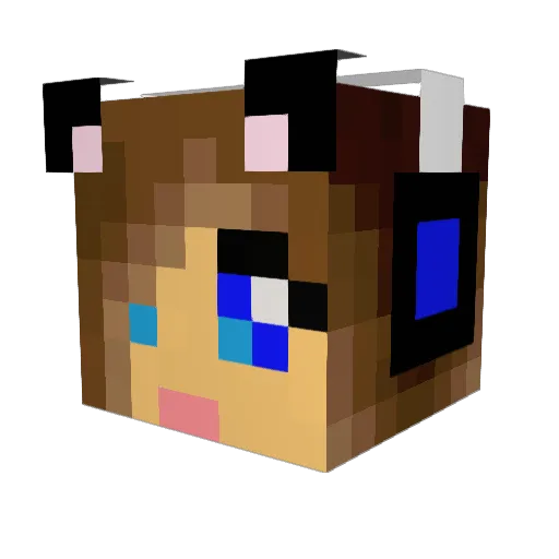 CookieDoughCrazy Minecraft avatar head, 3D render