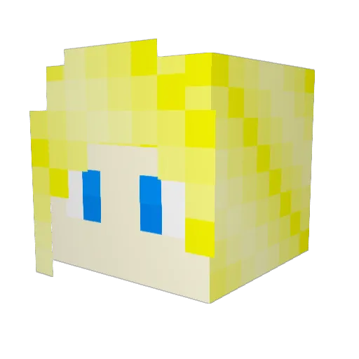 CookieFantastic Minecraft avatar head, 3D render