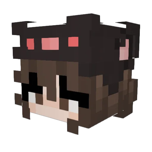 CookieGirl1401 Minecraft avatar head, 3D render