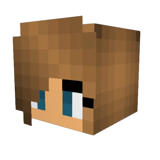 CookieGirl73 Minecraft avatar head, 3D render