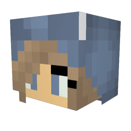 CookieKathii Minecraft avatar head, 3D render