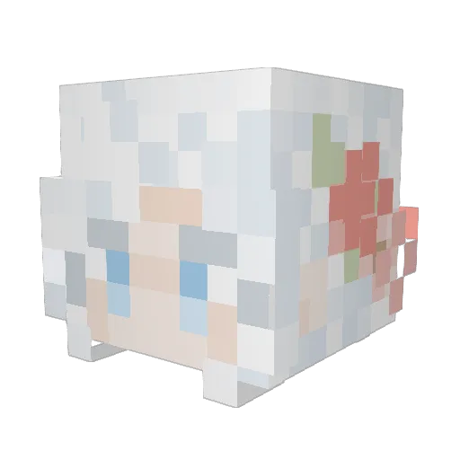 CookieKitten Minecraft avatar head, 3D render