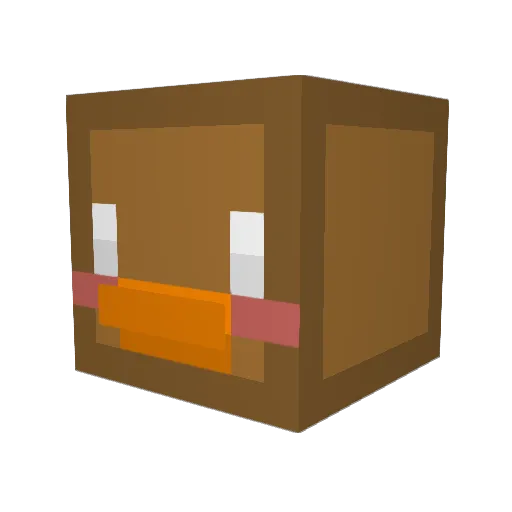 CookiePo Minecraft avatar head, 3D render