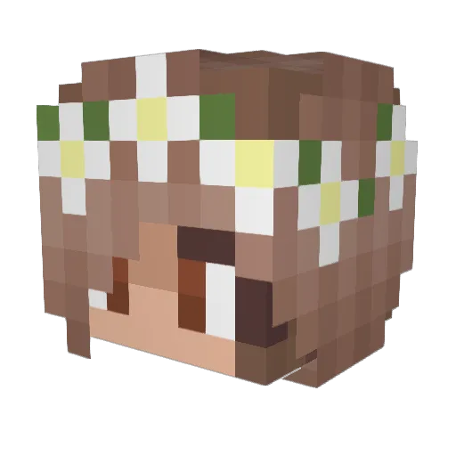 CookieRose16 Minecraft avatar head, 3D render