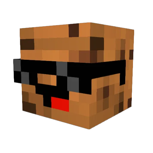 CookieSensi Minecraft avatar head, 3D render