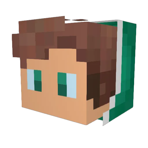 CookieShualon Minecraft avatar head, 3D render