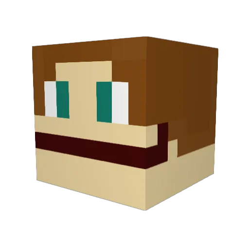 CookieTD27 Minecraft avatar head, 3D render