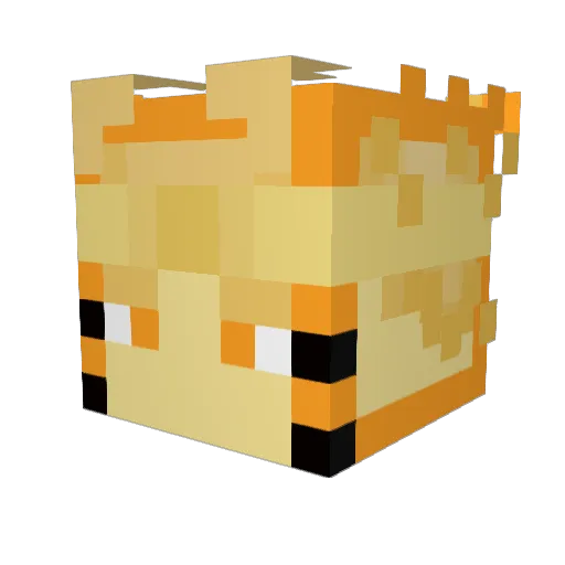 CookieTech Minecraft avatar head, 3D render