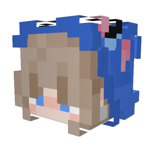 Cookie_141 Minecraft avatar head, 3D render