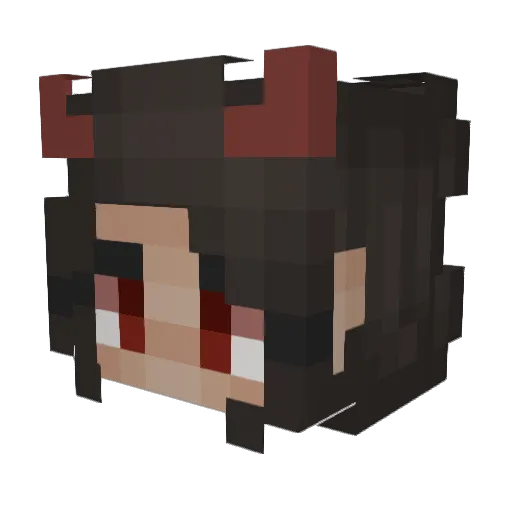 Cookie_Girl1 Minecraft avatar head, 3D render
