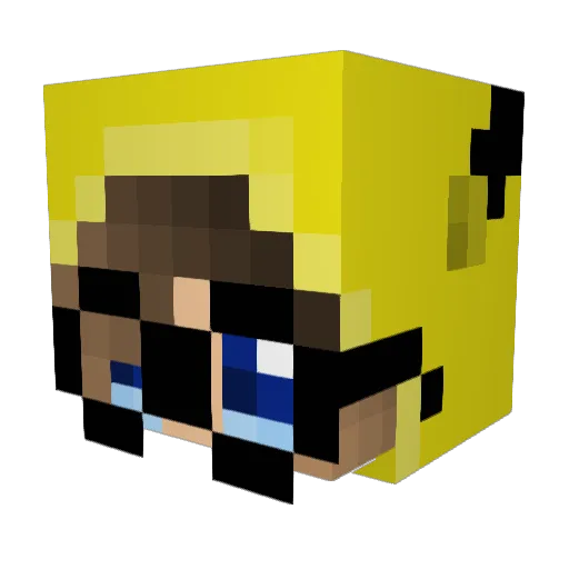 Cookie_Glad Minecraft avatar head, 3D render