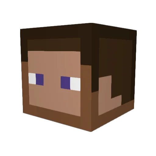 Cookie_Kakan Minecraft avatar head, 3D render
