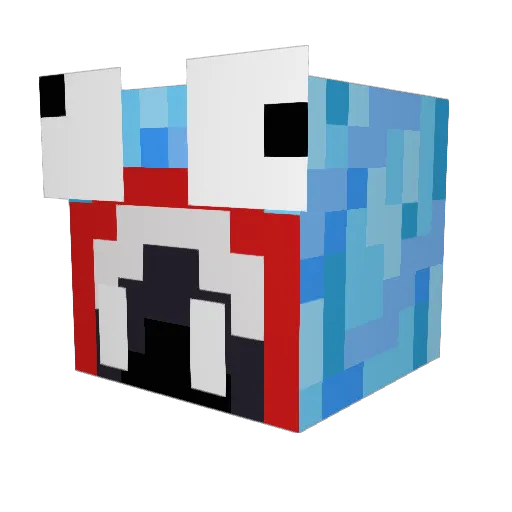 Cookie_Monstr Minecraft avatar head, 3D render