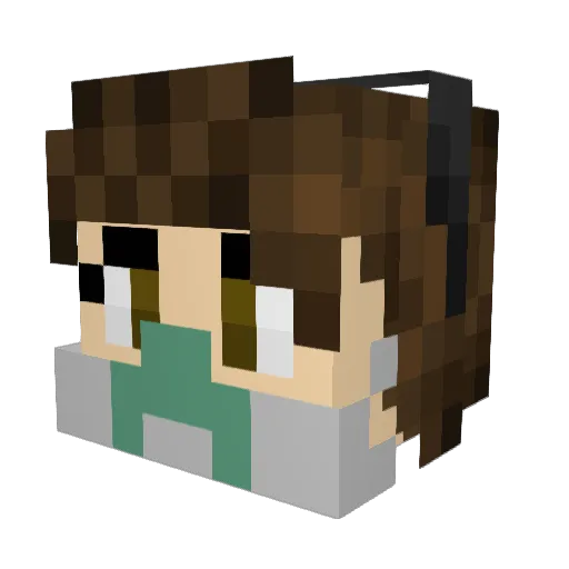 Cookie_Soda Minecraft avatar head, 3D render