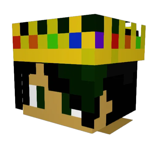 Cookieands Minecraft avatar head, 3D render