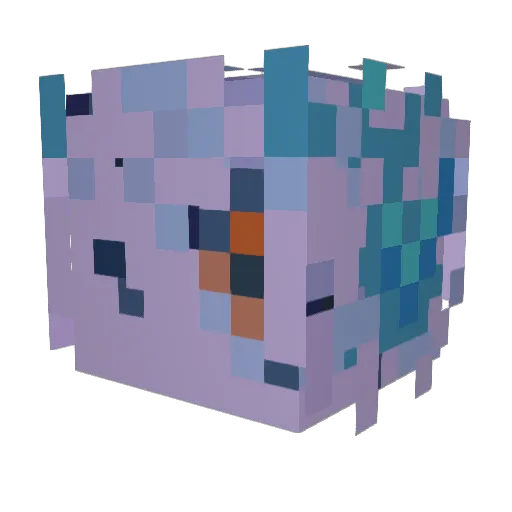 Cookiebitz Minecraft avatar head, 3D render