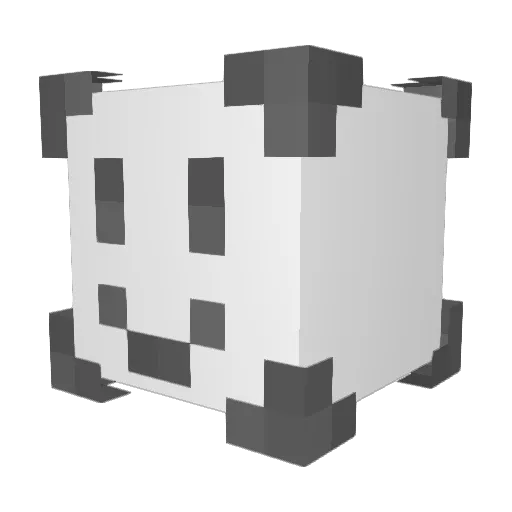 Cookiecutter004 Minecraft avatar head, 3D render
