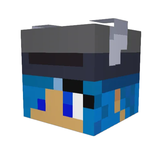 Cookiedevil Minecraft avatar head, 3D render